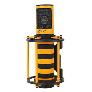 AIX RC-X1 专业录音电容麦克风 主播网络录音K歌直播设备话筒 时尚黄蜂（48V）