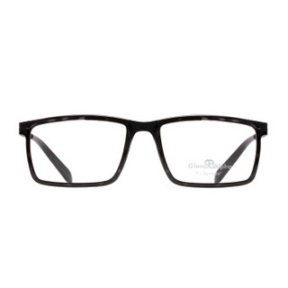 CHARMANT/夏蒙眼镜框 GA系列男女款黑色方框眼镜时尚光学近视眼镜架 GA38001 BK 53mm