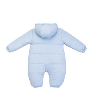 贝贝怡 Bornbay冬季婴儿连体衣保暖加厚外出服男女宝宝爬服144L034 浅蓝 73cm