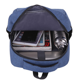 云动力 双肩电脑包15.6英寸 男士商务笔记本背包简约时尚休闲书包YB-300黑色