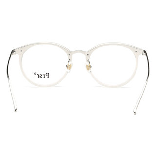 帕莎 Prsr 防蓝光眼镜 手机电脑护目镜 男女士通用平光无度数PT66009-013高贵白