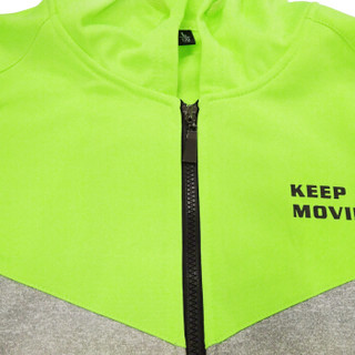 Nan ji ren 南极人 男士运动套装休闲服运动跑步服卫衣两件套 NRT7H81333 荧光绿 L