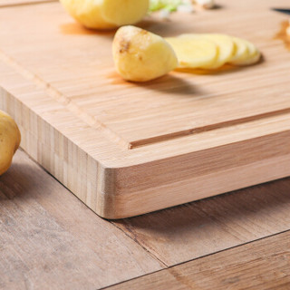 唐宗筷 竹砧板 水槽菜板 厨房案板面板 家庭用剁骨板加厚（45*32*3.5cm）C6281