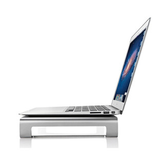 技光（JEARLAKON）JK-L08 铝合金电脑显示器支架 苹果电脑笔记本底座增高置物架 办公桌面键盘金属收纳架