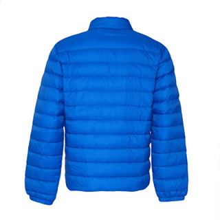 Trussardi 杜鲁萨迪 男式蓝色聚酰胺尼龙短款拉链夹克外套 52S001081Y090528 U250
