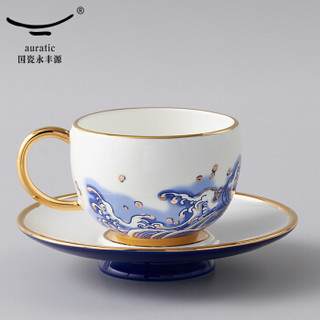国瓷永丰源 auratic 先生瓷4头咖啡杯碟套装家用陶瓷咖啡杯咖啡具  海上明珠咖啡杯碟对杯