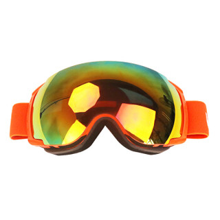捷昇(JIESHENG) 滑雪镜成人户外双层防雾男女大球面滑雪登山护目眼镜可卡近视换片 橙色框 配赠擦镜布