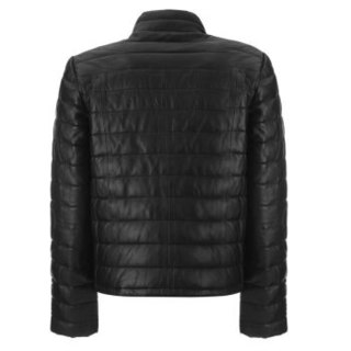 Trussardi Jeans杜鲁萨迪男士黑色羊皮革夹克外套52S06XX 19  52码