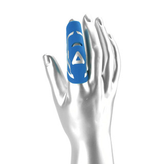 AQ篮球排球指关节护指运动护具蓝色直筒款B30912 S/M指围5.7-6.8cm 两只装 比较适合小指