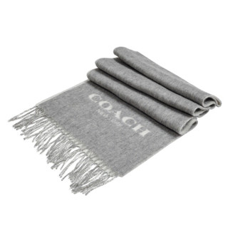 COACH 蔻驰 奢侈品 中性灰色羊毛长款围巾 F56209 LF7