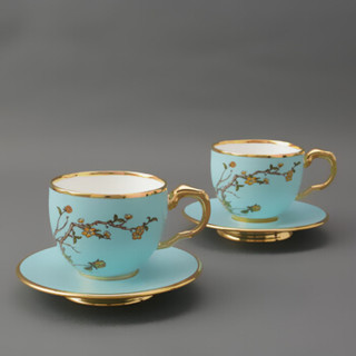 国瓷永丰源 auratic 夫人瓷咖啡杯套装 陶瓷欧式150ml咖啡对杯