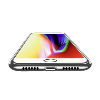 瓦力（VALEA）苹果8/7手机壳iPhone8/7透明保护套 4.7英寸电镀手机套轻薄硅胶全包防摔软壳 银