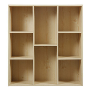 慧乐家 书柜书架 鲁比克八格收纳柜大容量储物收纳柜 白枫木色 11336-1