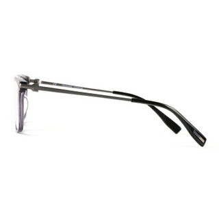 TRUSSARDI 杜鲁萨迪 男款灰色半透明镜框银灰色镜腿板材全框光学眼镜架眼镜框 VTR285F 0840 56MM