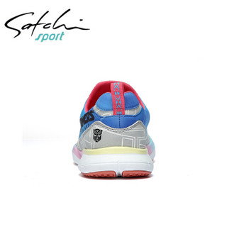 SATCHI 沙驰 变形金刚系列女士套脚布鞋 舒适轻便休闲鞋M7013029 蓝灰色 35