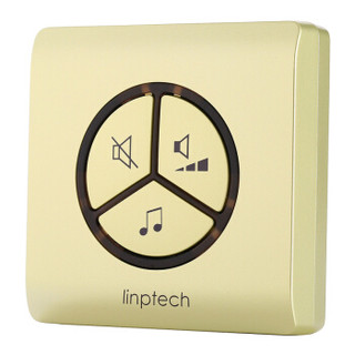 领普科技(linptech)无线门铃不用电池自发电远距离呼叫器G1金色门铃二拖一(2个发射器+1个接收响铃端)