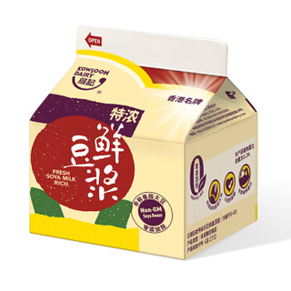 维记 香港名牌 鲜豆浆 特浓豆味 236ml×3盒（2件起购）