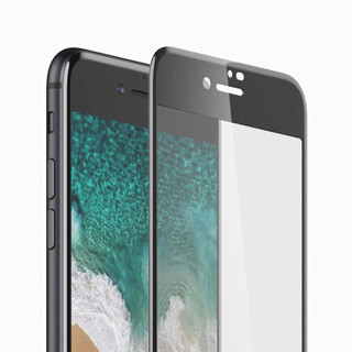 ESCASE 苹果8/7钢化膜全屏 iPhone8&7钢化膜全屏手机贴膜0.2mm游戏吃鸡王者荣耀5D进口玻璃不碎边 ES09黑色