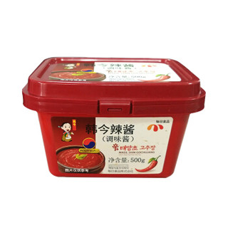 韩今（hanjin）辣酱 韩国进口石锅拌饭酱 韩式烤肉火锅调味酱 500g