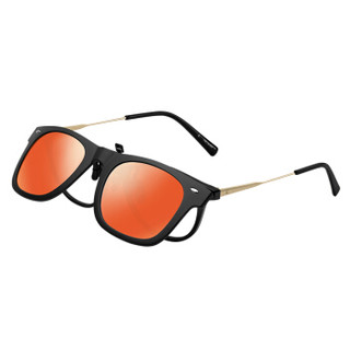 目戲（EYEPLAY）太阳镜夹片 宝岛眼镜男女款近视眼镜橙红彩膜偏光司机开车驾驶镜 目戏JP2140-C2K