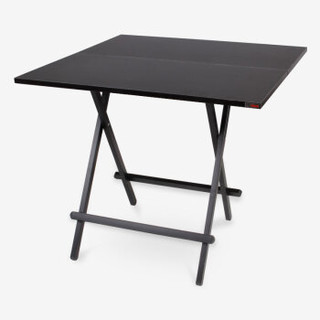 尼德 家用折叠桌子便捷式餐桌简易摆摊手提桌正方形4人饭桌学习电脑桌 AC6CB 80*80黑橡面黑腿