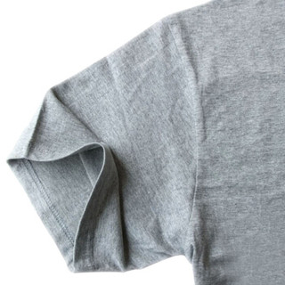 SEPTWOLVES 七匹狼 打底短袖男 T恤圆领棉纯色棉质运动衫 98713 浅麻灰 L (灰色、L、棉)