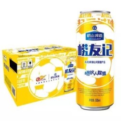 崂山啤酒 崂友记 足球罐 500ML*12听 旗舰店 *3件
