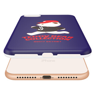 泰迪珍藏 苹果8/7Plus手机壳 iPhone8/7Plus卡通保护套 全包硅胶防摔软壳 泰迪运动员