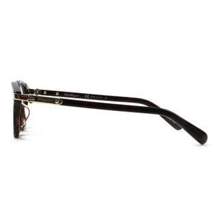 FERRAGAMO 菲拉格慕 女款玳瑁色镜框黑色镜腿板材全框光学眼镜架眼镜框 2807A 214 51MM