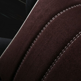 WRC 记忆棉麂皮绒面纤皮头枕 四季护颈枕 椅头枕 车枕用品 一对装 黑色