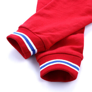小红豆（XHDKiDS）儿童卫衣薄款男女圆领套头卫衣中大童运动休闲长袖上衣227红色140