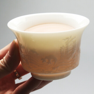 苏氏陶瓷（SUSHI CERAMICS）白瓷茶具德化中国白天下一家礼瓷级别功夫茶具套装浮雕工艺带礼盒