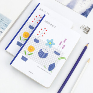 kinbor 120张b6网格手帐本/手帐记事本/方格子文具笔记本子 花道-恩赐