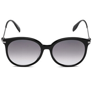 亚历山大·麦昆Alexander McQueen kering eyewear太阳镜女 骷髅头款 AM0135SA-001 黑色镜框渐变灰镜片 56mm