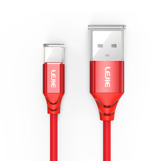 乐接LEJIE 苹果数据线/手机快充充电器线/USB线 1米红色适用iphoneXs Max/XR/X/8/6s/7Plus/ipad LUIC-3100H