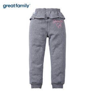 歌瑞家（greatfamily）A类童裤女童长裤可爱女宝宝针织长裤子 灰色90