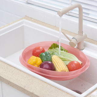 加品惠 塑料盆 双层果蔬盘沥水多用盆 洗菜漏水盆 MBL-0923