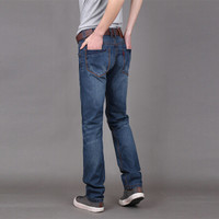 Bejirog 北极绒 商务休闲百搭牛仔裤青年潮男时尚直筒修身长裤 616