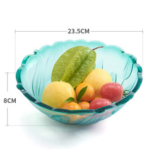 加品惠 果盘 干果水果多用盘 糖果瓜子盘圆形 2只装MBL-0942（颜色随机）235*80mm