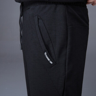 南极人(Nanjiren)休闲裤男士运动宽松时尚休闲弹力卫裤103黑色 XL码XXK01