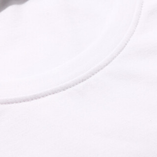 与狼共舞（DANCING WOLVES）T恤男士夏季圆领棉质微弹印花短袖t恤 米白色 175/92A