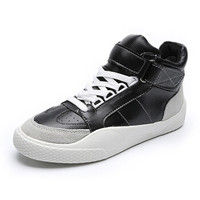 Haut Ton 皓顿 时尚休闲男鞋英伦短中高帮男靴子9383XB302 黑色 40