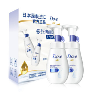 多芬(Dove)润泽水嫩 慕斯泡泡 洗面奶160ml*2 (日本进口 氨基酸洁面 保湿补水)