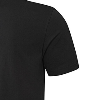adidas 阿迪达斯 GRAPHIC系列 运动服男款 短袖T恤全棉文化衫羽毛球服上衣   CV4338  黑色 XL码/185