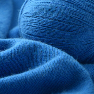 牧心 羊绒线 毛线 16/3中粗线 手编机织均可 婴儿宝宝毛线 围巾线Z03 深湖蓝
