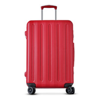 愛可樂 ECHOLAC   铝框拉杆箱 防刮双TSA密码锁行李箱 双排8轮旅行箱 PCT008E 红色 24英寸