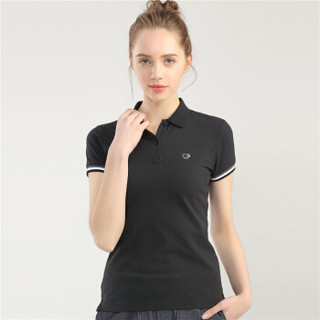 佐丹奴（Giordano） 女装T恤 佐丹奴Giordano女装Polo青蛙刺绣运动Polo05317700 31标志黑色 小码(155/76A)