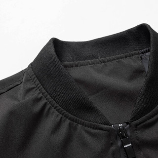 AEMAPE/美国·苹果 夹克男款外套男士中青年韩版修身纯色运动休闲上衣 17121AP7001 黑色 XL