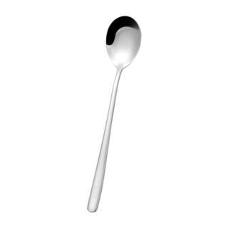阳光飞歌 304不锈钢勺子 创意餐具韩式简约长柄主餐勺小汤勺甜品勺  5支家庭套装
