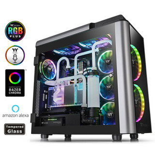 Tt（Thermaltake）Level 20 GT RGB 黑色 全塔机箱（周年纪念款/4面钢化玻璃/模组化设计/弹性安装）